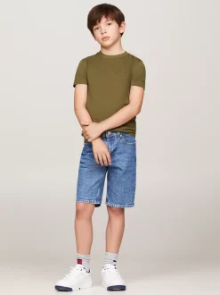 T-Shirty I Koszulki Polo*Tommy Hilfiger T-shirt Z Okrągłym Dekoltem UTILITY OLIVE