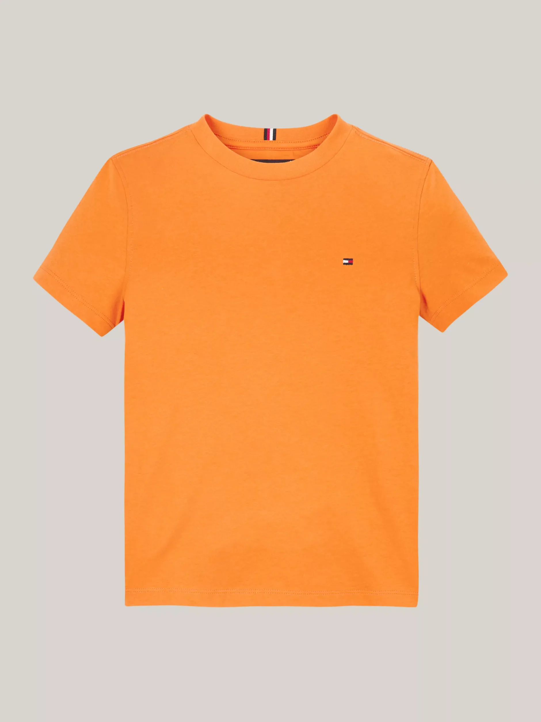 T-Shirty I Koszulki Polo*Tommy Hilfiger T-shirt Z Okrągłym Dekoltem ORANGE THUNDER