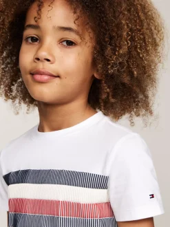 T-Shirty I Koszulki Polo*Tommy Hilfiger T-shirt Z Okrągłym Dekoltem WHITE