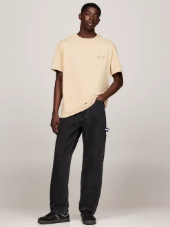 T-Shirty*Tommy Hilfiger T-shirt Z Okrągłym Dekoltem Z Logo GENTLE GOLD