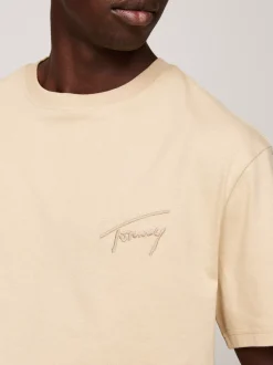 T-Shirty*Tommy Hilfiger T-shirt Z Okrągłym Dekoltem Z Logo GENTLE GOLD