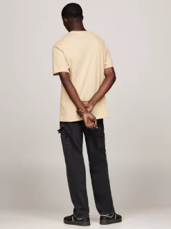 T-Shirty*Tommy Hilfiger T-shirt Z Okrągłym Dekoltem Z Logo GENTLE GOLD