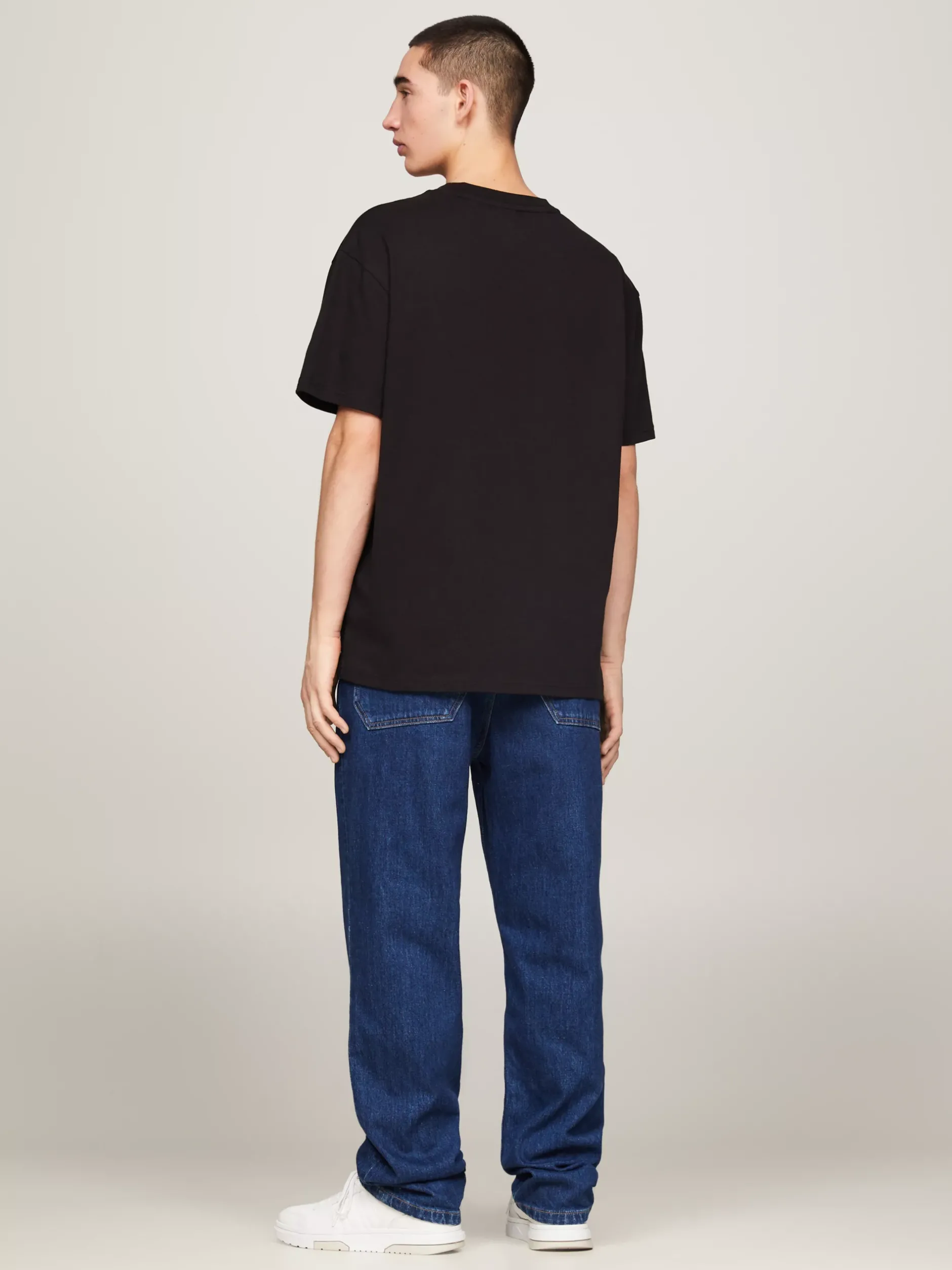 T-Shirty*Tommy Hilfiger T-shirt Z Okrągłym Dekoltem Z Logo BLACK