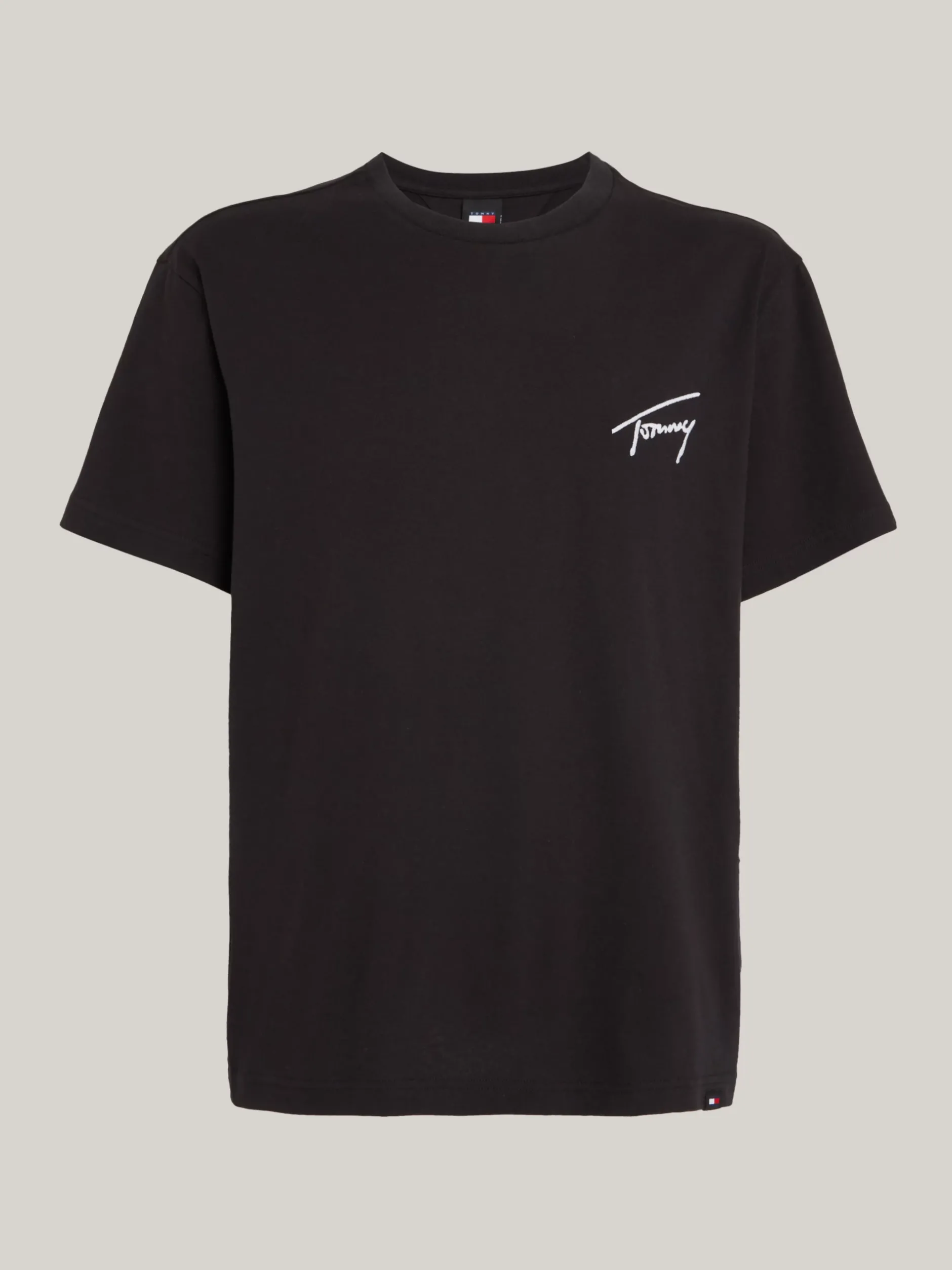 T-Shirty*Tommy Hilfiger T-shirt Z Okrągłym Dekoltem Z Logo BLACK