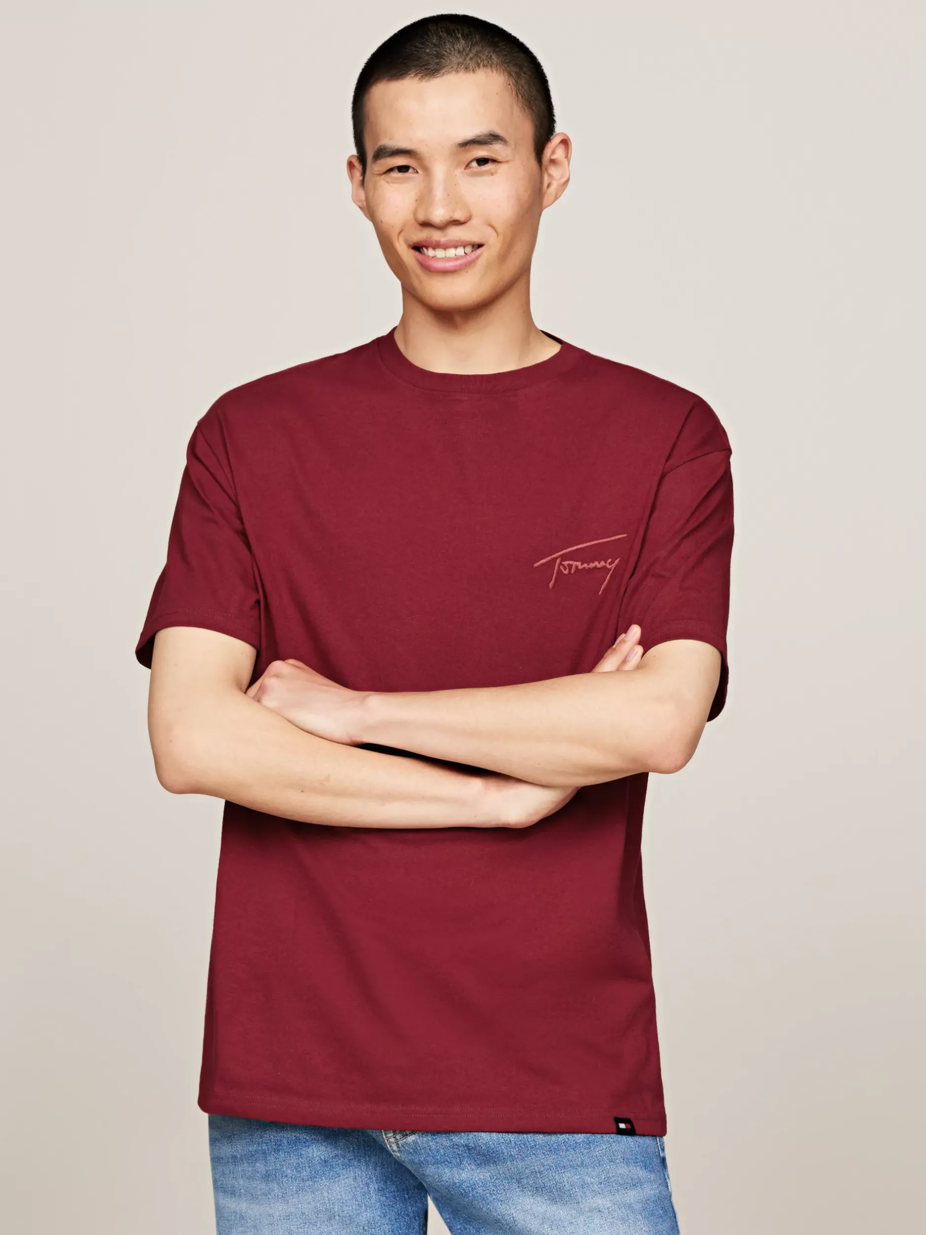 T-Shirty*Tommy Hilfiger T-shirt Z Okrągłym Dekoltem Z Logo RED CARPET