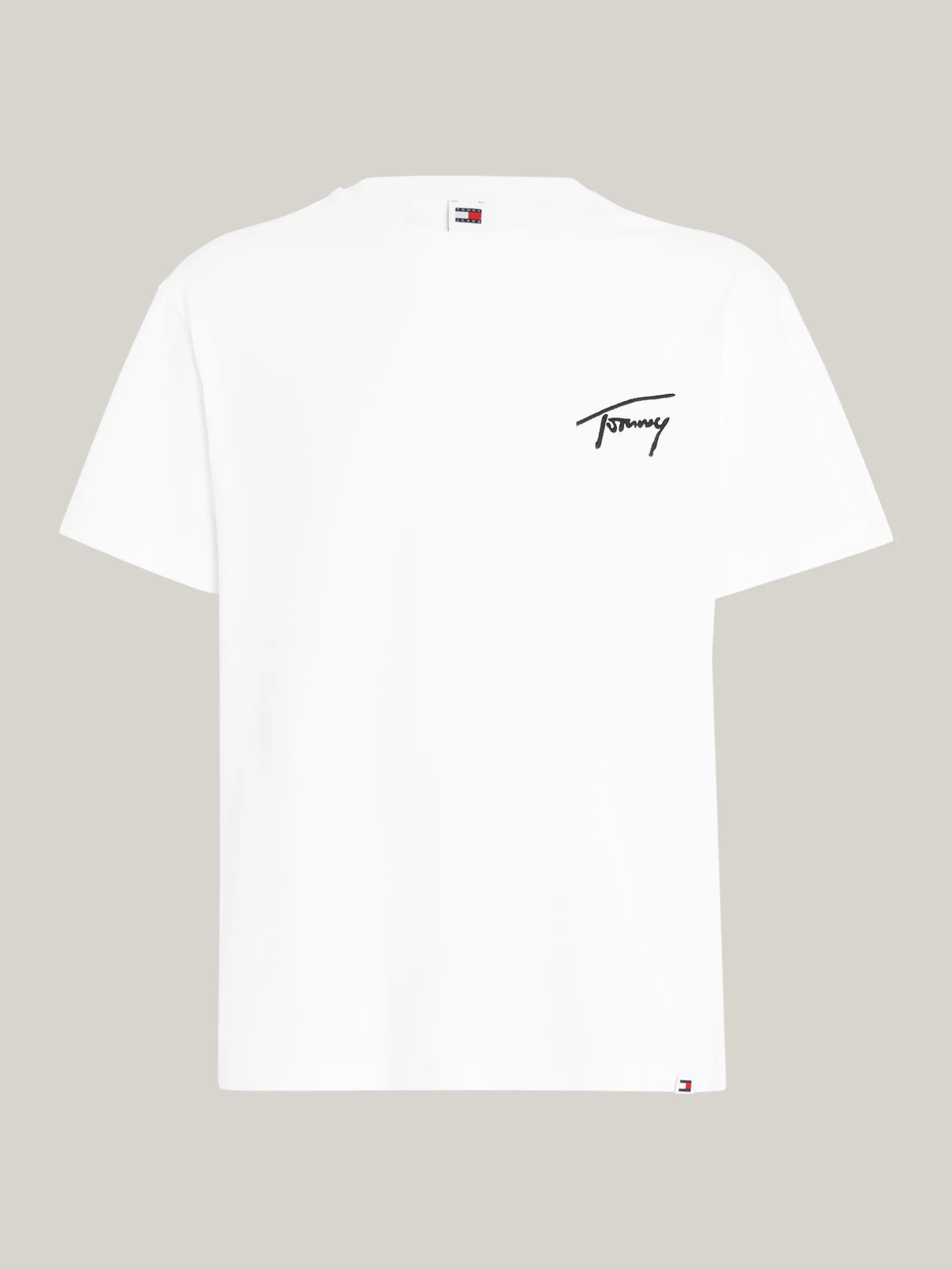 T-Shirty*Tommy Hilfiger T-shirt Z Okrągłym Dekoltem Z Logo WHITE