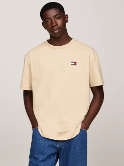 T-Shirty*Tommy Hilfiger T-shirt Z Okrągłym Dekoltem I Naszywką Tommy GENTLE GOLD