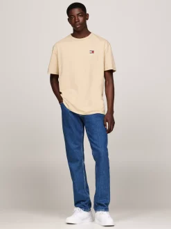 T-Shirty*Tommy Hilfiger T-shirt Z Okrągłym Dekoltem I Naszywką Tommy GENTLE GOLD
