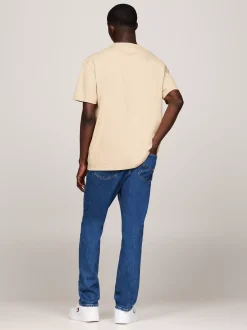 T-Shirty*Tommy Hilfiger T-shirt Z Okrągłym Dekoltem I Naszywką Tommy GENTLE GOLD