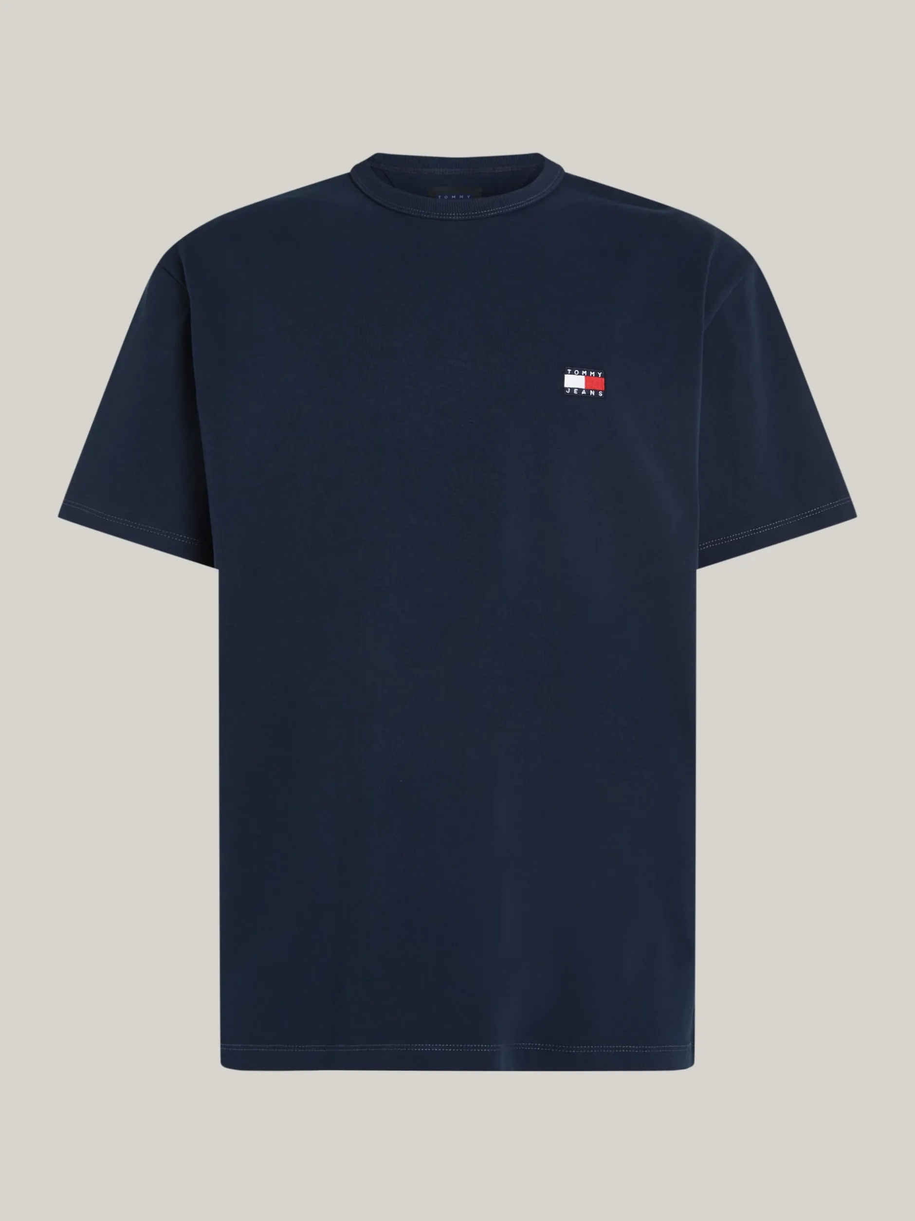 T-Shirty*Tommy Hilfiger T-shirt Z Okrągłym Dekoltem I Naszywką Tommy DARK NIGHT NAVY