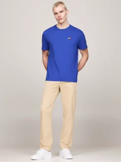 T-Shirty*Tommy Hilfiger T-shirt Z Okrągłym Dekoltem I Naszywką Tommy BRIGHT BLUE