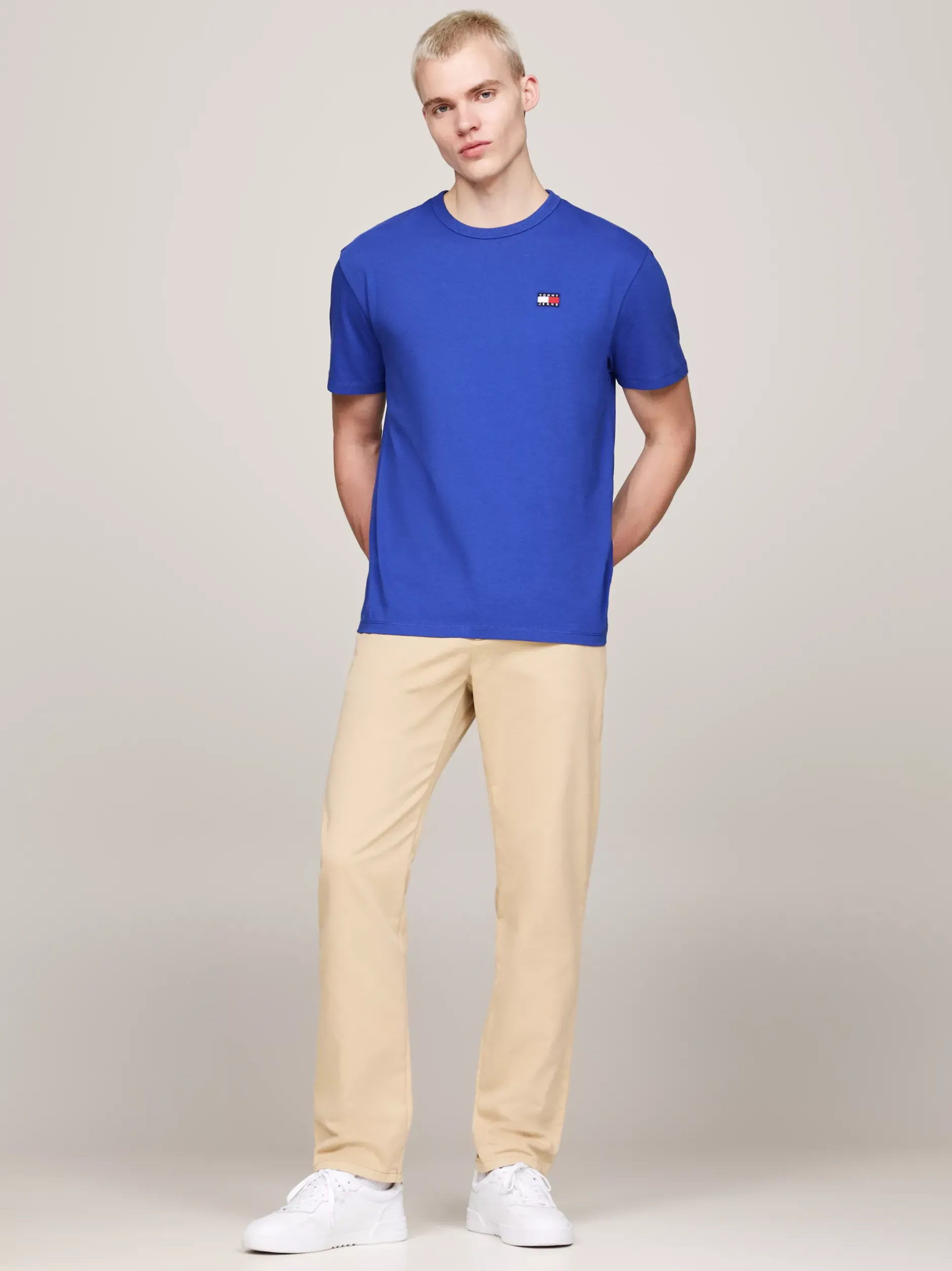 T-Shirty*Tommy Hilfiger T-shirt Z Okrągłym Dekoltem I Naszywką Tommy BRIGHT BLUE