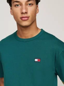 T-Shirty*Tommy Hilfiger T-shirt Z Okrągłym Dekoltem I Naszywką Tommy DEEP SEAWATER