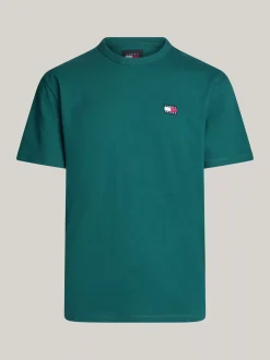 T-Shirty*Tommy Hilfiger T-shirt Z Okrągłym Dekoltem I Naszywką Tommy DEEP SEAWATER