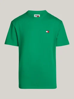 T-Shirty*Tommy Hilfiger T-shirt Z Okrągłym Dekoltem I Naszywką Tommy GREEN MALACHITE