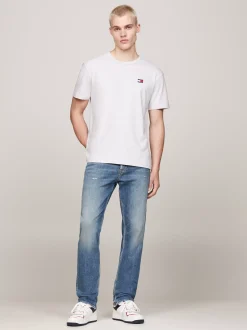 T-Shirty*Tommy Hilfiger T-shirt Z Okrągłym Dekoltem I Naszywką Tommy SILVER GREY HTR