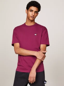 T-Shirty*Tommy Hilfiger T-shirt Z Okrągłym Dekoltem I Naszywką Tommy VALLEY GRAPE