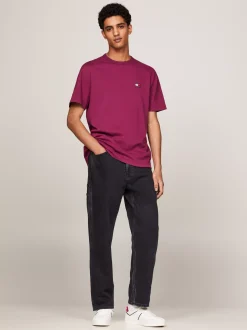 T-Shirty*Tommy Hilfiger T-shirt Z Okrągłym Dekoltem I Naszywką Tommy VALLEY GRAPE