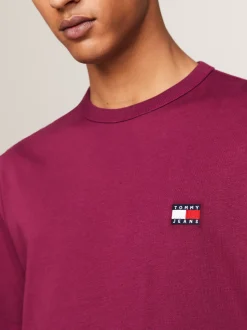 T-Shirty*Tommy Hilfiger T-shirt Z Okrągłym Dekoltem I Naszywką Tommy VALLEY GRAPE
