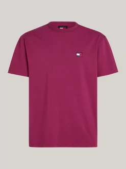 T-Shirty*Tommy Hilfiger T-shirt Z Okrągłym Dekoltem I Naszywką Tommy VALLEY GRAPE