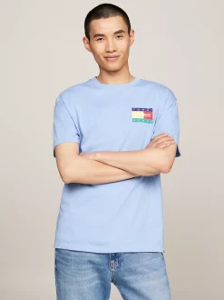 T-Shirty*Tommy Hilfiger T-shirt Z Okrągłym Dekoltem I Logo Z Tyłu WESTSIDE BLUE
