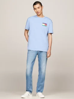 T-Shirty*Tommy Hilfiger T-shirt Z Okrągłym Dekoltem I Logo Z Tyłu WESTSIDE BLUE