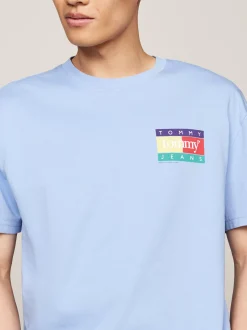 T-Shirty*Tommy Hilfiger T-shirt Z Okrągłym Dekoltem I Logo Z Tyłu WESTSIDE BLUE