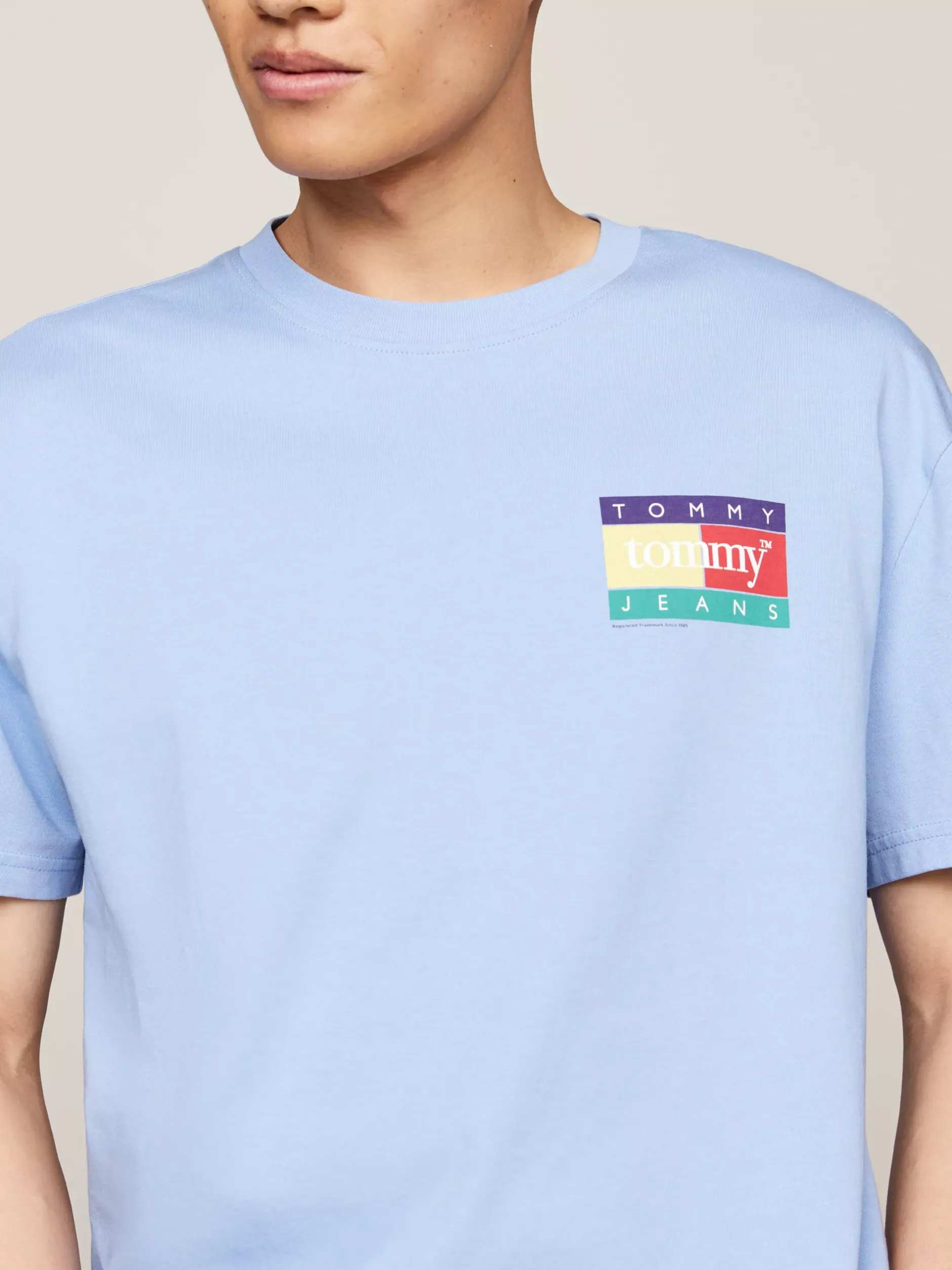 T-Shirty*Tommy Hilfiger T-shirt Z Okrągłym Dekoltem I Logo Z Tyłu WESTSIDE BLUE