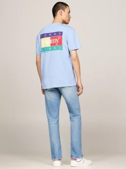 T-Shirty*Tommy Hilfiger T-shirt Z Okrągłym Dekoltem I Logo Z Tyłu WESTSIDE BLUE