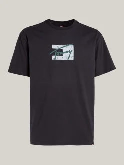 T-Shirty*Tommy Hilfiger T-shirt Z Okrągłym Dekoltem I Logo BLACK