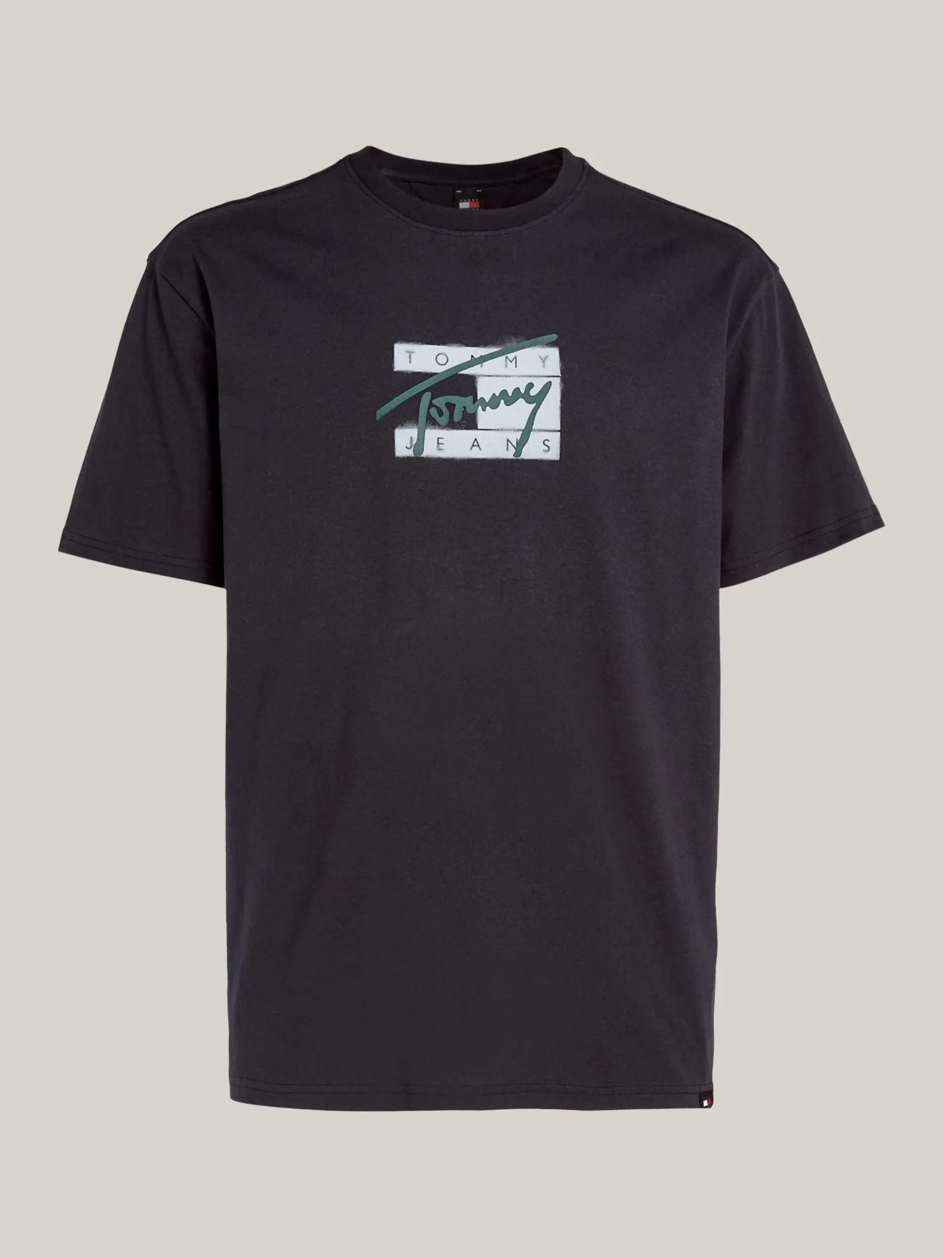 T-Shirty*Tommy Hilfiger T-shirt Z Okrągłym Dekoltem I Logo BLACK