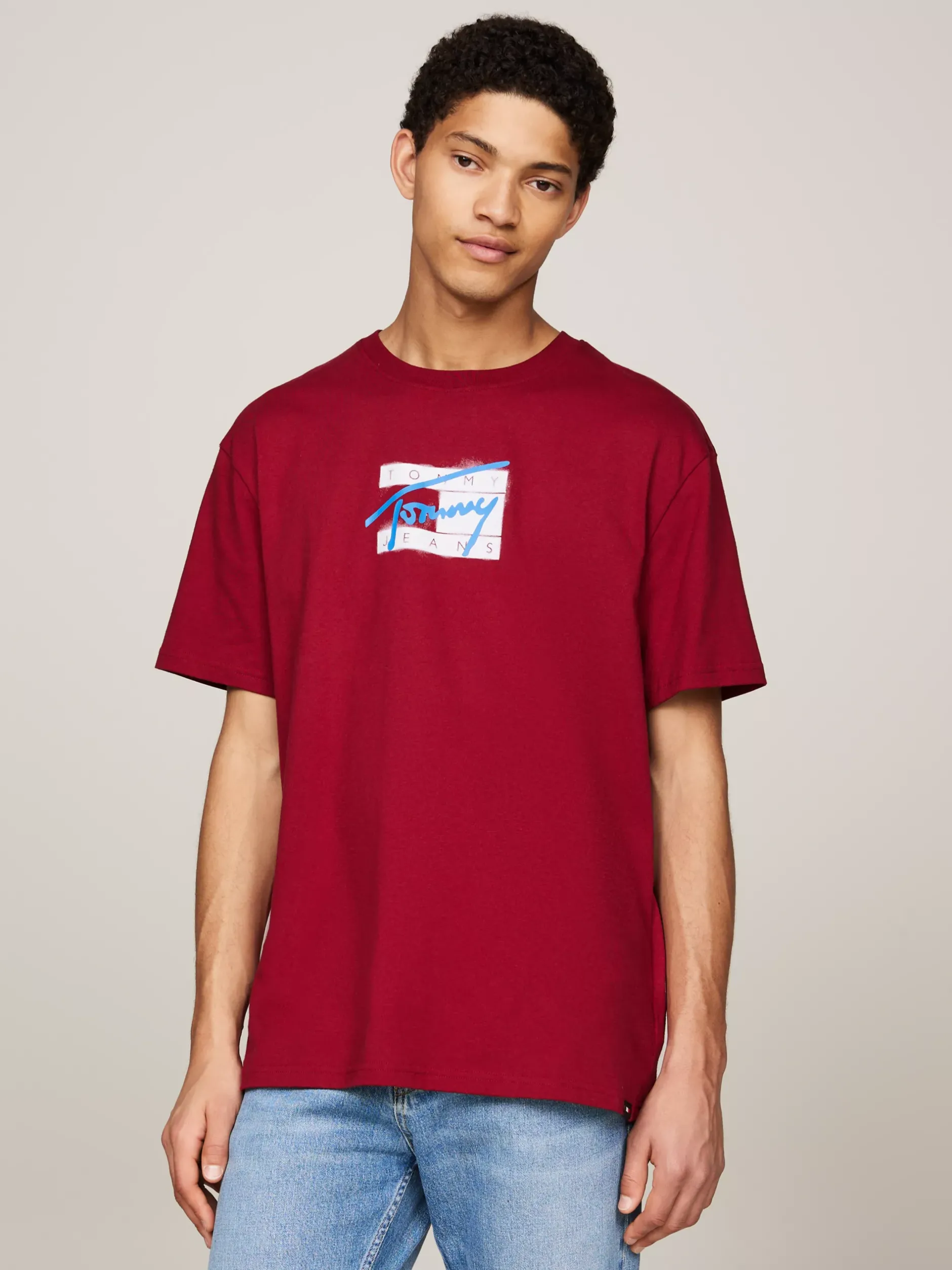 T-Shirty*Tommy Hilfiger T-shirt Z Okrągłym Dekoltem I Logo RED CARPET