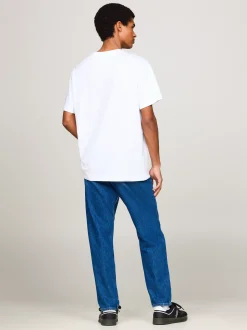 T-Shirty*Tommy Hilfiger T-shirt Z Okrągłym Dekoltem I Logo WHITE