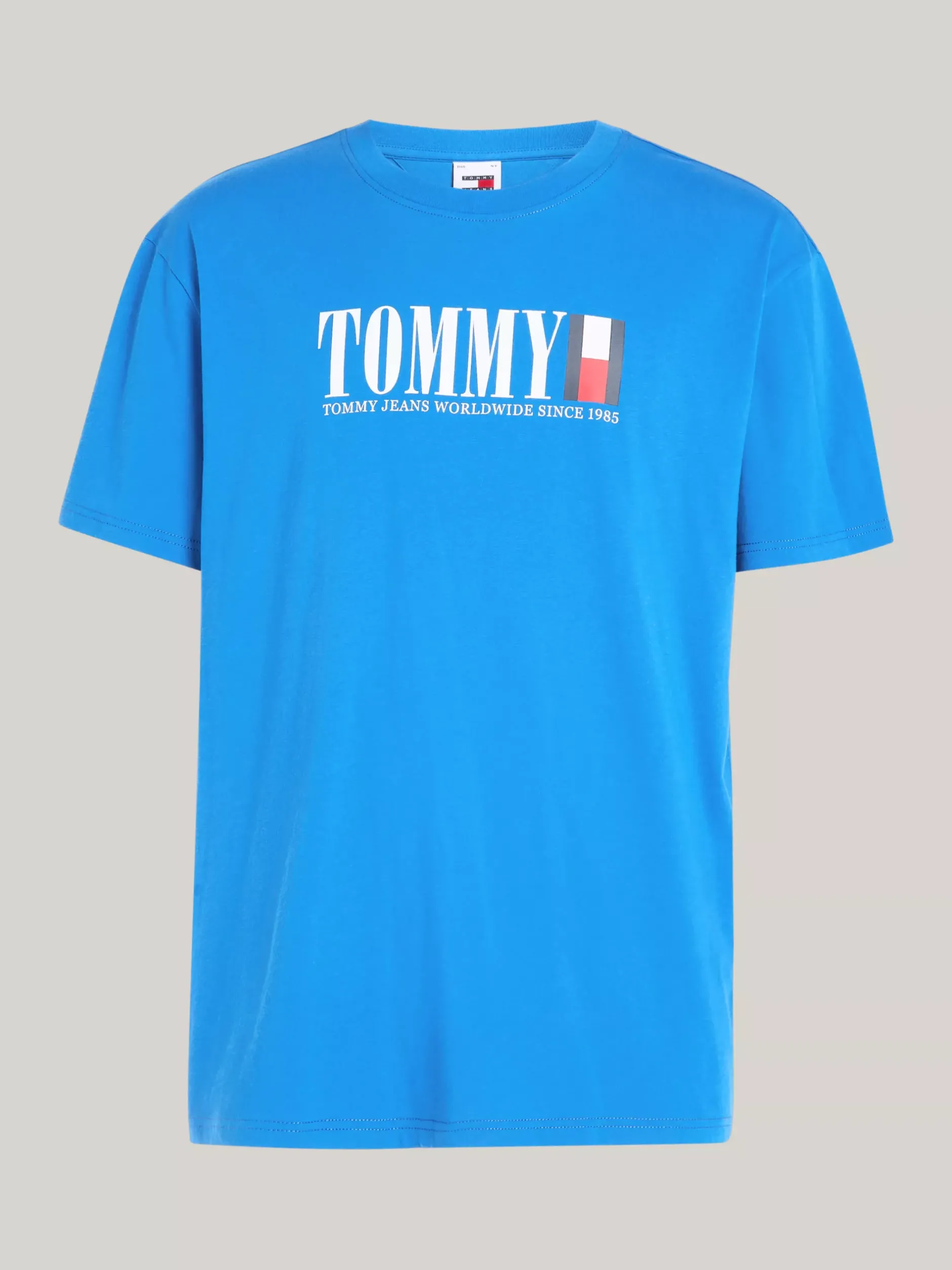 T-Shirty*Tommy Hilfiger T-shirt Z Okrągłym Dekoltem I Logo Z Flagą COASTAL COBALT