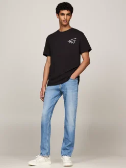 T-Shirty*Tommy Hilfiger T-shirt Z Okrągłym Dekoltem I Logo BLACK