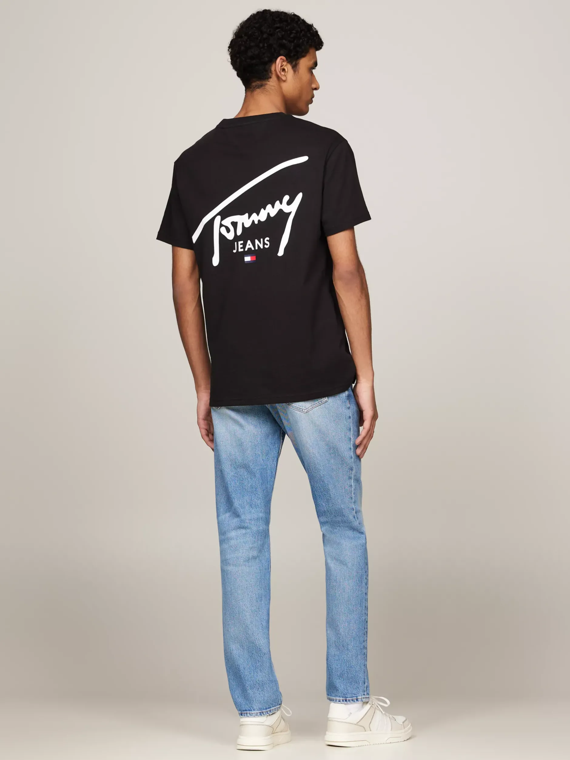 T-Shirty*Tommy Hilfiger T-shirt Z Okrągłym Dekoltem I Logo BLACK