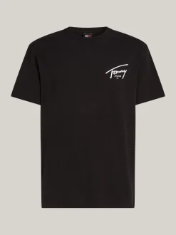 T-Shirty*Tommy Hilfiger T-shirt Z Okrągłym Dekoltem I Logo BLACK