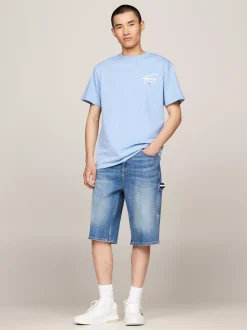 T-Shirty*Tommy Hilfiger T-shirt Z Okrągłym Dekoltem I Logo WESTSIDE BLUE