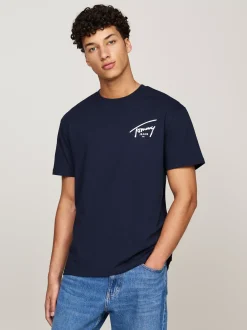 T-Shirty*Tommy Hilfiger T-shirt Z Okrągłym Dekoltem I Logo DARK NIGHT NAVY