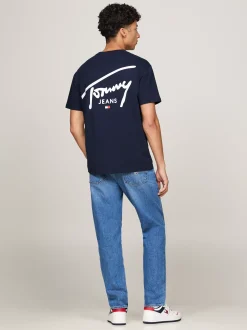 T-Shirty*Tommy Hilfiger T-shirt Z Okrągłym Dekoltem I Logo DARK NIGHT NAVY