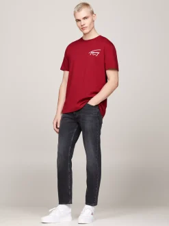 T-Shirty*Tommy Hilfiger T-shirt Z Okrągłym Dekoltem I Logo REGATTA RED