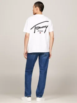 T-Shirty*Tommy Hilfiger T-shirt Z Okrągłym Dekoltem I Logo WHITE