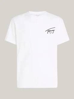T-Shirty*Tommy Hilfiger T-shirt Z Okrągłym Dekoltem I Logo WHITE