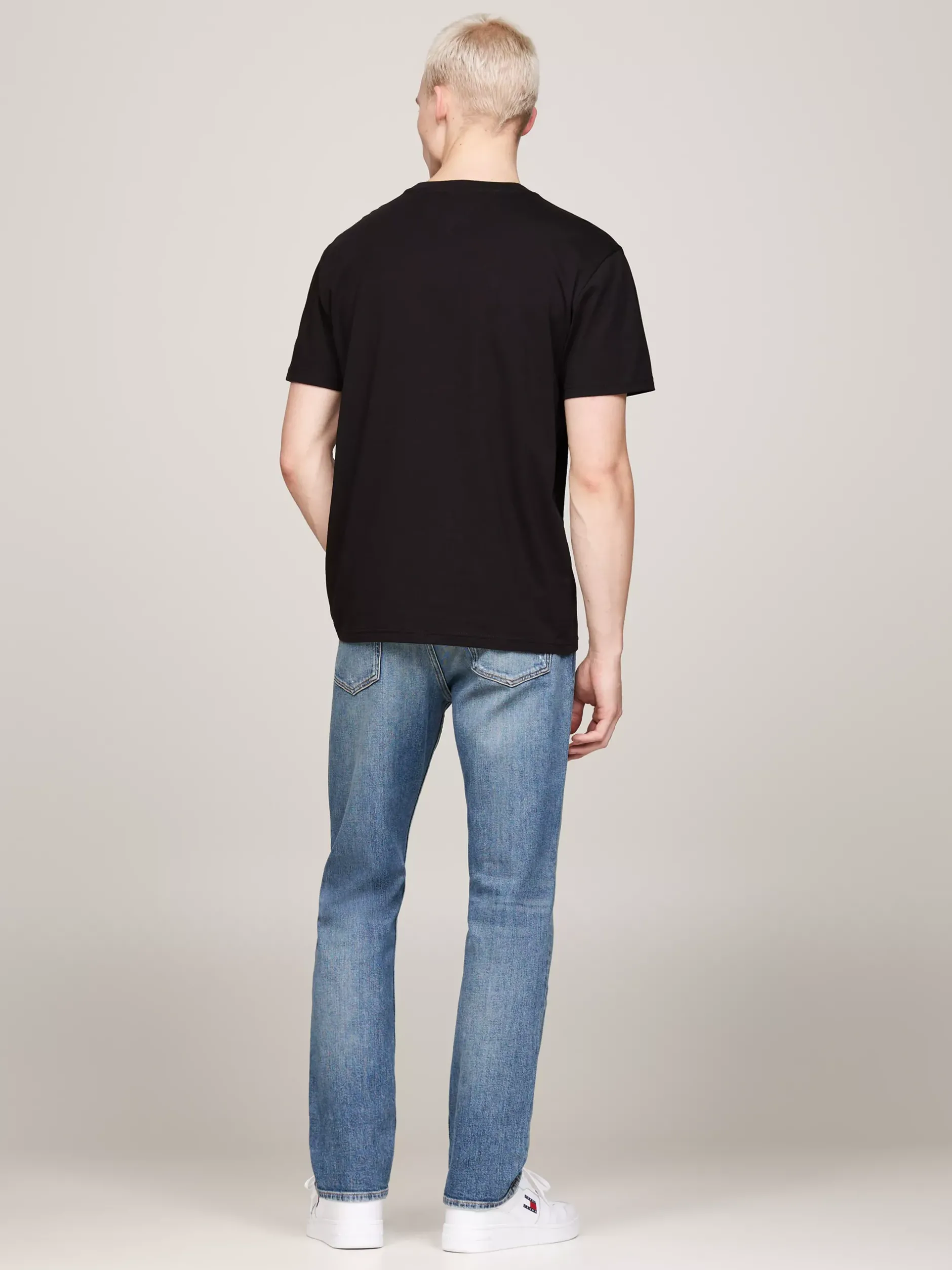 T-Shirty*Tommy Hilfiger T-shirt Z Okrągłym Dekoltem I Logo BLACK