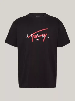 T-Shirty*Tommy Hilfiger T-shirt Z Okrągłym Dekoltem I Logo BLACK