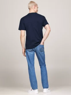 T-Shirty*Tommy Hilfiger T-shirt Z Okrągłym Dekoltem I Logo DARK NIGHT NAVY
