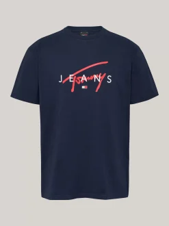 T-Shirty*Tommy Hilfiger T-shirt Z Okrągłym Dekoltem I Logo DARK NIGHT NAVY