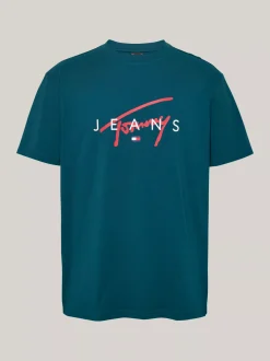 T-Shirty*Tommy Hilfiger T-shirt Z Okrągłym Dekoltem I Logo DEEP SEAWATER