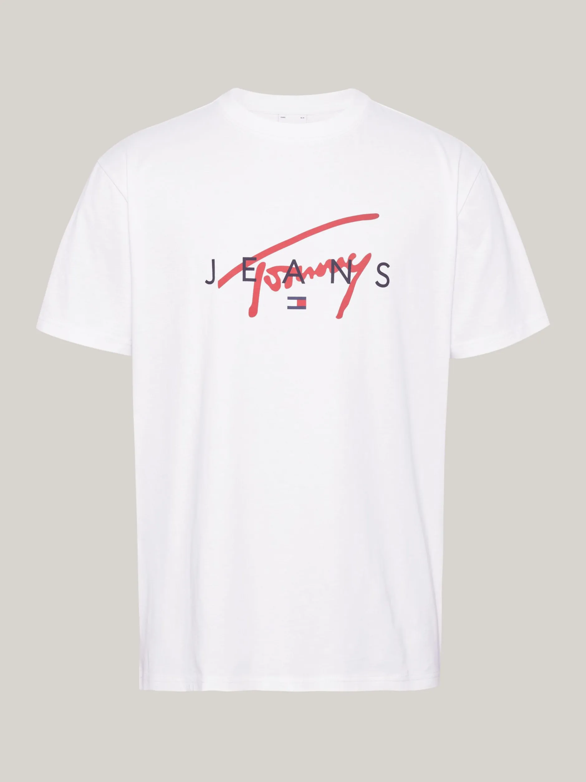 T-Shirty*Tommy Hilfiger T-shirt Z Okrągłym Dekoltem I Logo WHITE