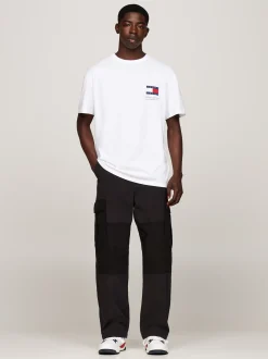 T-Shirty*Tommy Hilfiger T-shirt Z Okrągłym Dekoltem I Logo WHITE